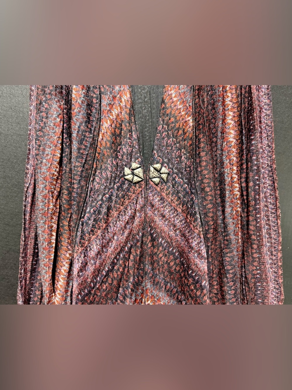 🪁Alberto Makali Stunning Vintage Artsy Earth Tones Cardigan - Picture 7 of 14
